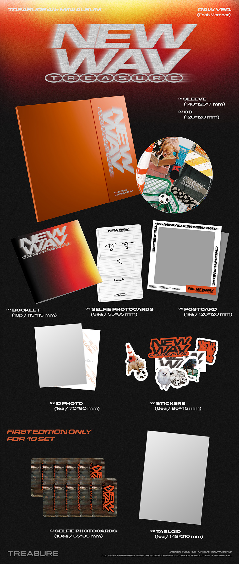 TREASURE  4th MINI ALBUM [NEW WAV] RAW VER.